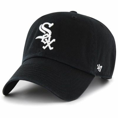 MLB ホワイトソックス キャップ Clean Up Cap 47Brand ブラック ホワイトロゴ