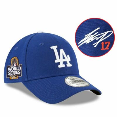 MLB 大谷翔平 ドジャース キャップ 【海外カスタム】ワールドシリーズ2024 サイン刺繍 9FORTY Adj Hat ニューエラ/New Era ロイヤル