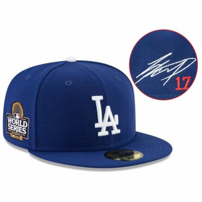 MLB 大谷翔平 ドジャース キャップ 【海外カスタム】ワールドシリーズ2024 サイン刺繍 59FIFTY Fitted Hat ニューエラ/New Era ロイヤル