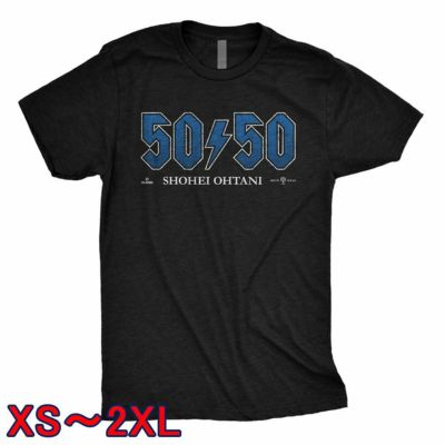 MLB 大谷翔平 ドジャース Tシャツ 【海外限定版】50/50達成記念 Rock Star T-Shirt RotoWear ブラック
