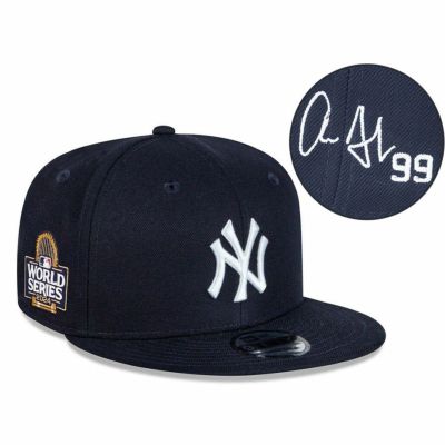 MLB アーロン・ジャッジ ヤンキース キャップ 【海外カスタム】サイン刺繍ワールドシリーズ2024 9FIFTY ニューエラ/New Era