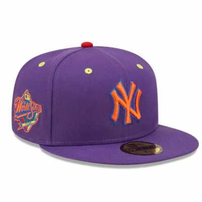 MLB ヤンキース キャップ 【NY買付】ワールドシリーズ1999 Side Patch Fitted Cap ニューエラ/New Era パープル
