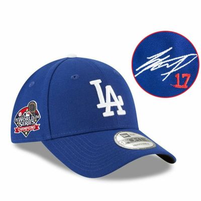 MLB 大谷翔平 ドジャース キャップ 【海外カスタム】ワールドシリーズ2024優勝記念 サイン刺繍 9FORTY Adj ニューエラ/New Era ロイヤル