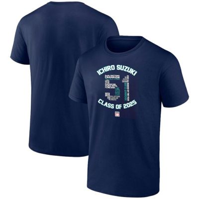 MLB イチロー マリナーズ Tシャツ 2025 アメリカ野球 殿堂入り Hall of Fame T-Shirt ニューエラ/New Era ネイビー