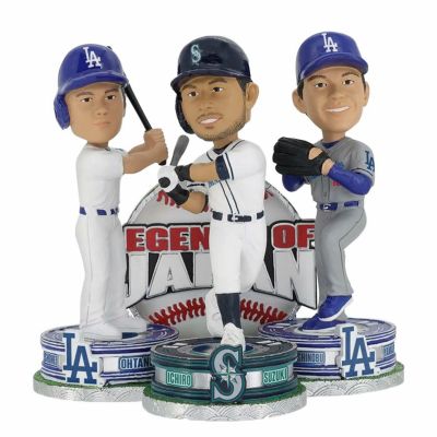 MLB 大谷翔平 山本由伸 イチロー ドジャース マリナーズ フィギュア 【224個限定】Japanese Triple Bobblehead ボブルヘッド FOCO