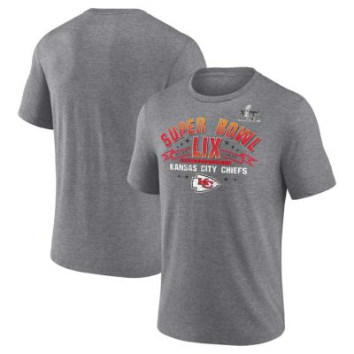 NFL チーフス Tシャツ 第59回スーパーボウル 進出 Made It Tri-Blend T-Shirt Fanatics ヘザーグレー