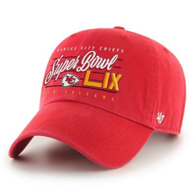 NFL チーフス キャップ 第59回スーパーボウル 進出 Clean Up Adjustable Hat 47Brand レッド
