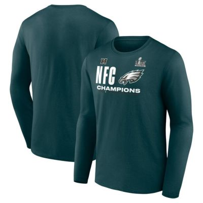 NFL イーグルス Tシャツ 2024 NFC 優勝記念 Hail Mary ロング T-Shirt Fanatics ミッドナイトグリーン