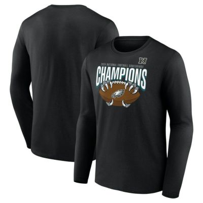 NFL イーグルス Tシャツ 2024 NFC 優勝記念 Hometown Not Done ロング T-Shirt Fanatics ブラック