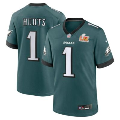 NFL ジェイレン・ハーツ イーグルス ユニフォーム 第59回スーパーボウル 進出 Game Jersey ナイキ/Nike ミッドナイトグリーン
