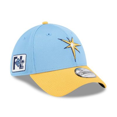 MLB タンパベイ・レイズ キャップ 【海外版】2025 スプリングトレーニング 39THIRTY Flex ニューエラ/New Era ライトブルー