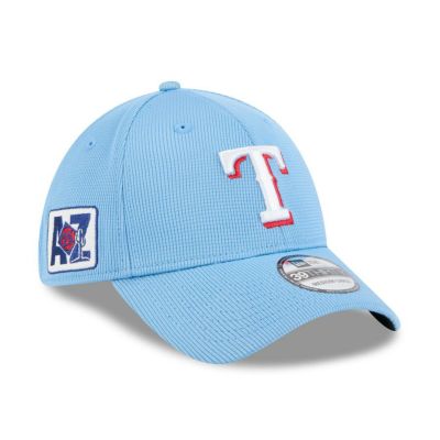 MLB レンジャーズ キャップ 【海外版】2025 スプリングトレーニング 39THIRTY Flex ニューエラ/New Era ライトブルー