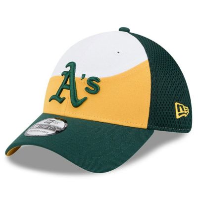 MLB アスレチックス キャップ 【海外版】2025 スプリングトレーニング 39THIRTY Flex ニューエラ/New Era ゴールド ダークグリーン