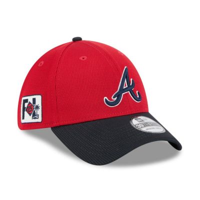 MLB ブレーブス キャップ 【海外版】2025 スプリングトレーニング 39THIRTY Flex ニューエラ/New Era レッド ネイビー