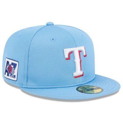MLB レンジャーズ キャップ 【海外版】2025 スプリングトレーニング 59FIFTY Fitted ニューエラ/New Era ライトブルー