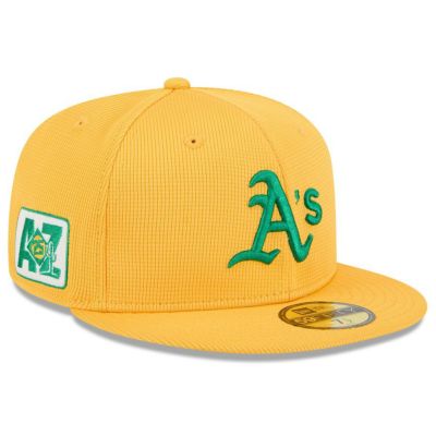 MLB アスレチックス キャップ 【海外版】2025 スプリングトレーニング 59FIFTY Fitted ニューエラ/New Era ゴールド