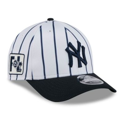 MLB ヤンキース キャップ 【海外版】2025 スプリングトレーニング 9FORTY Adj M-CROWN ニューエラ/New Era ホワイト ネイビー