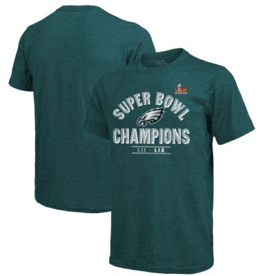 NFL イーグルス Tシャツ 第59回スーパーボウル 優勝記念 Tri-Blend T-Shirt Majestic ミッドナイトグリーン