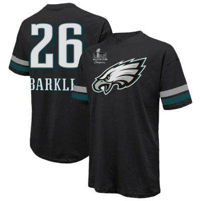 NFL セイクワン・バークリー イーグルス Tシャツ 第59回スーパーボウル 優勝記念 Oversized Name & Number T-Shirt Majestic ブラック