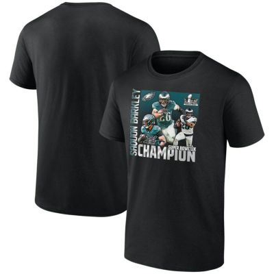 NFL セイクワン・バークリー イーグルス Tシャツ 第59回スーパーボウル 優勝記念 T-Shirt Fanatics ブラック
