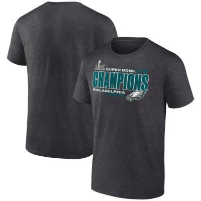 NFL イーグルス Tシャツ 第59回スーパーボウル 優勝記念 Under The Lights T-Shirt Fanatics ヘザーチャコール