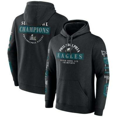NFL イーグルス パーカー 第59回スーパーボウル 優勝記念 Pullover Hoodie Fanatics ブラック