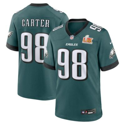 NFL ジェイレン・カーター イーグルス ユニフォーム 第59回スーパーボウル 進出 Game Player Jersey ナイキ/Nike ミッドナイトグリーン