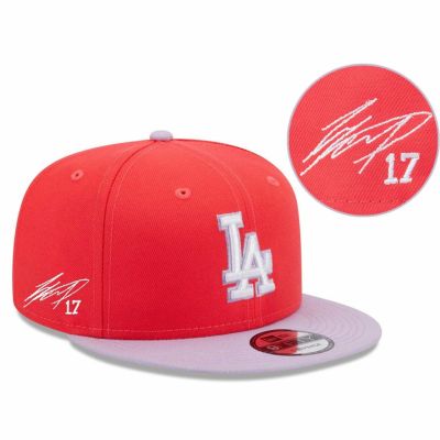 MLB 大谷翔平 ドジャース キャップ 【海外買付】Spring Basic Two-Tone 9FIFTY Snapback Hat サイン刺繍 ニューエラ/New Era Red/Purple