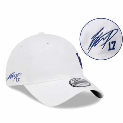 MLB 大谷翔平 ドジャース キャップ 【海外買付】Court Sport 9TWENTY Adjustable Hat サイン刺繍 ニューエラ/New Era ホワイト