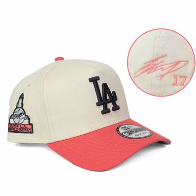 MLB 大谷翔平 ドジャース キャップ 【海外買付】First LA ワールドシリーズ 9FORTY A-Frame Adj サイン刺繍 ニューエラ/New Era