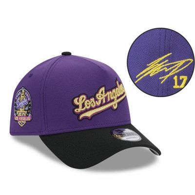 MLB 大谷翔平 ドジャース キャップ 【海外買付】60周年記念パッチ 9FORTY A-Frame Adj サイン刺繍 ニューエラ/New Era