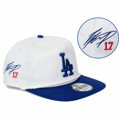 MLB 大谷翔平 ドジャース キャップ 【海外買付】 Rope Golfer Adjustable Hat サイン刺繍 ニューエラ/New Era ホワイト ロイアル