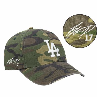 MLB 大谷翔平 ドジャース キャップ 【海外買付】Camo Clean Up Adjustable サイン刺繍 47Brand カモ