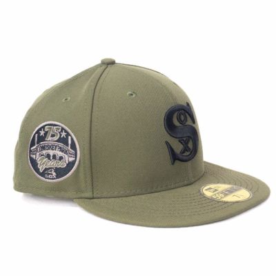MLB ホワイトソックス キャップ 【海外買付】コムスキーパーク75周年パッチ 59FIFTY Cap ニューエラ/New Era カモ