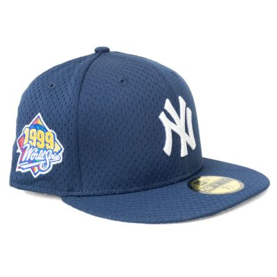 MLB ヤンキース キャップ 【海外買付】ワールドシリーズ 1999 BP 59FIFTY サイン刺繍 ニューエラ/New Era ネイビー