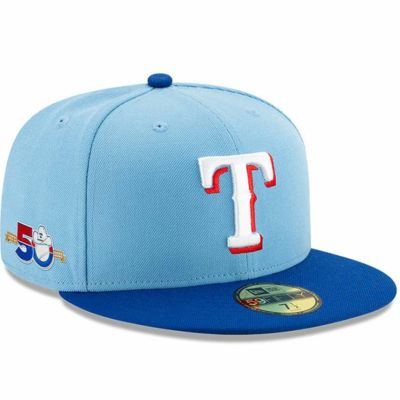 MLB レンジャーズ キャップ 【海外買付】50周年パッチ オーセンティックコレクション 59FIFTY 廃版 ニューエラ/New Era カロライナ