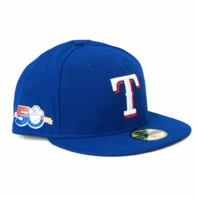 MLB レンジャーズ キャップ 【海外買付】50周年パッチ オーセンティックコレクション 59FIFTY 廃版 ニューエラ/New Era ロイヤル