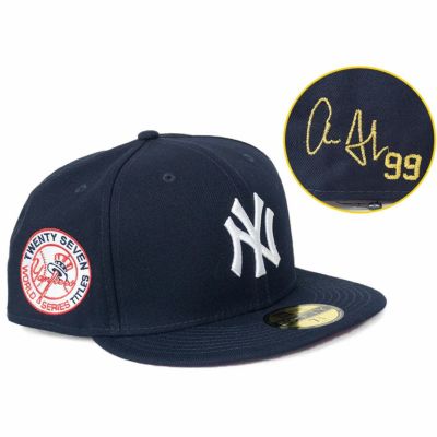 MLB アーロン・ジャッジ ヤンキース キャップ 【海外買付】27x ワールドシリーズ59FIFTY Fitted Cap サイン刺繍 ニューエラ/New Era