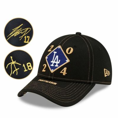 MLB 大谷翔平 山本由伸 ドジャース キャップ 【海外買付】2024 NL Division 優勝 ロッカールーム 9FORTY サイン刺繍 ニューエラ/New Era