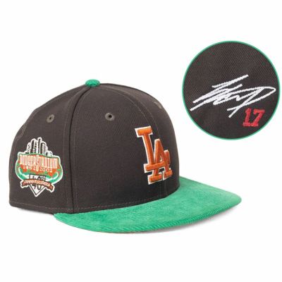 MLB 大谷翔平 ドジャース キャップ 【海外買付】ドジャースタジアム 40周年 Patch 59FIFTY サイン刺繍 ニューエラ/New Era ブラウン