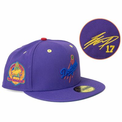 MLB 大谷翔平 ドジャース キャップ 【海外買付】60周年 Patch Color Pack 59FIFTY サイン刺繍 ニューエラ/New Era パープル