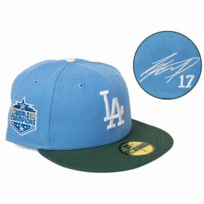 MLB 大谷翔平 ドジャース キャップ 海外買付 ワールドシリーズ2020優勝 Patch CP 59FIFTY サイン刺繍 ニューエラ/New Era