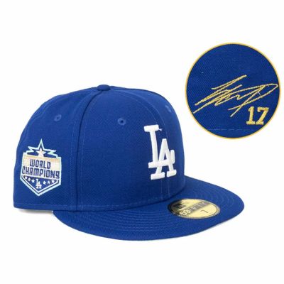 MLB 大谷翔平 ドジャース キャップ 海外買付 ワールドシリーズ2020優勝 Patch CP 59FIFTY サイン刺繍 ニューエラ/New Era