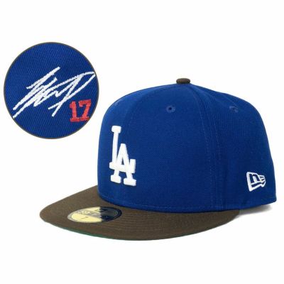 MLB 大谷翔平 ドジャース キャップ 【海外買付】Color Pack 59FIFTY Fitted サイン刺繍 ニューエラ/New Era ロイヤル ダークブラウン