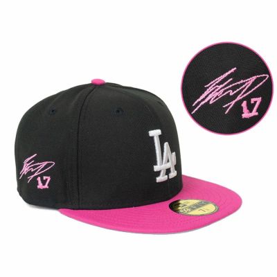 MLB 大谷翔平 ドジャース キャップ 【海外買付】Color Pack 2Tone 59FIFTY サイン刺繍 ニューエラ/New Era ブラック ピンク グレー