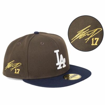 MLB 大谷翔平 ドジャース キャップ 【海外買付】Color Pack 2Tone 59FIFTY サイン刺繍 ニューエラ/New Era ダークブラウン ネイビー