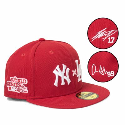 MLB アーロン・ジャッジ 大谷翔平 ヤンキース vs ドジャース キャップ ワールドシリーズ1981 59FIFTY サイン刺繍 ニューエラ/New Era