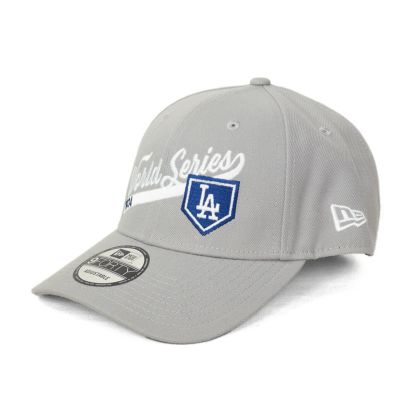 MLB ドジャース キャップ 【海外版】ワールドシリーズ2024 進出記念 Script Logo 9FORTY Adj Hat ニューエラ/New Era グレー