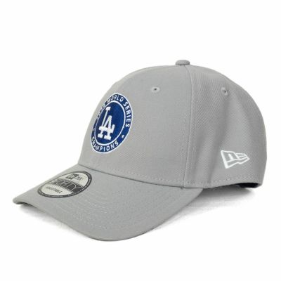 MLB ドジャース キャップ 【海外版】ワールドシリーズ2024 優勝記念 Cicle Logo 9FORTY Adj Hat ニューエラ/New Era グレー
