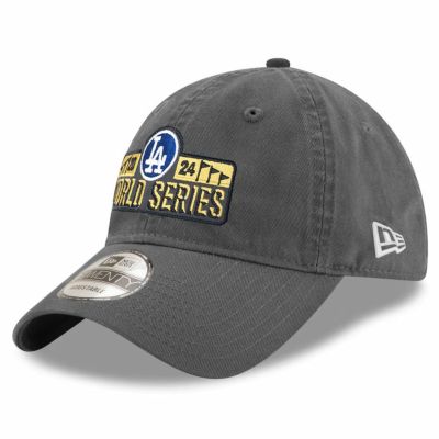 MLB ドジャース キャップ 【海外版】2024 ナショナルリーグ優勝記念 ロッカールーム 9TWENTY Adj Hat ニューエラ/New Era グレー